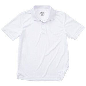 Classroom 58604 Adult Unisex Short Sleeve Moisture-Wicking Polo White